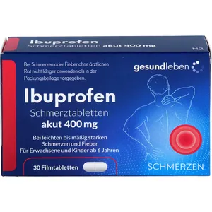 Gesundleben Ibuprofen Schmerztabletten akut 400 mg, 30 Stück*