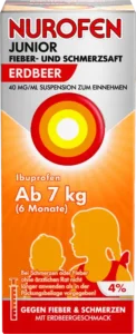 NUROFEN® Junior Fieber- und Schmerzsaft Erdbeer 40 mg/ml Suspension zum Einnehmen, 100 ml*