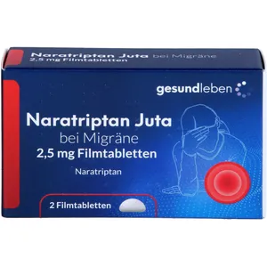 Gesundleben Naratriptan Juta bei Migräne 2,5 mg Filmtabletten, 2 Stück*