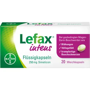 Lefax® intens Flüssigkapseln bei gasbedingten Beschwerden wie Blähungen und Völlegefühl, 20 Stück 