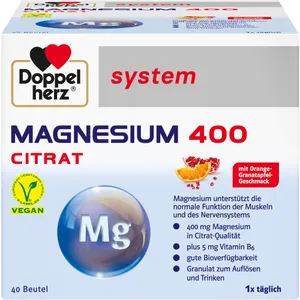 Doppelherz® system MAGNESIUM 400 CITRAT, 40 Beutel 