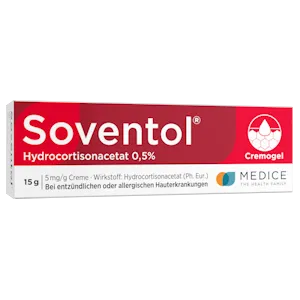 Soventol® Hydrocortisonacetat 0,5 % 5 mg/g Creme, 15 g*