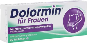 Dolormin® für Frauen bei Menstruationsbeschwerden mit Naproxen, 20 Tabletten*