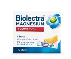 Biolectra® MAGNESIUM 400 mg ULTRA Direct, Orangen-Geschmack, 40 Stück