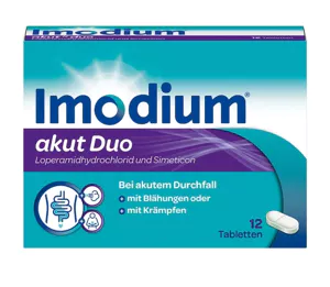 Imodium® akut Duo 2 mg / 125 mg Tabletten, 12 Stück*