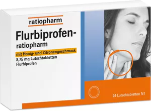 Flurbiprofen-ratiopharm mit Honig- und Zitronengeschmack 8,75 mg Lutschtabletten, 24 Stück* 