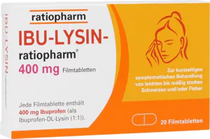 IBU-LYSIN-ratiopharm® 400 mg Filmtabletten, 20 Stück*