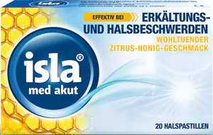 isla® med akut Zitrus-Honig Halspastillen, 20 Stück