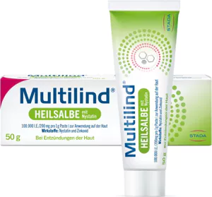Multilind® Heilsalbe mit Nystatin 100.000 I.E./200 mg pro 1 g Paste zur Anwendung auf der Haut, 50 g* 