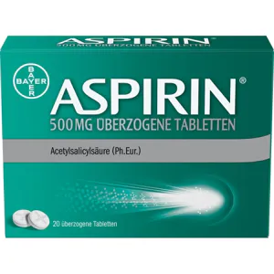 Aspirin® 500 mg überzogene Tabletten, 20 Stück* 