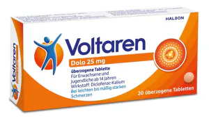 Voltaren Dolo 25 mg Tabletten, Schmerztabletten gegen Rückenschmerzen, 20 Stück*