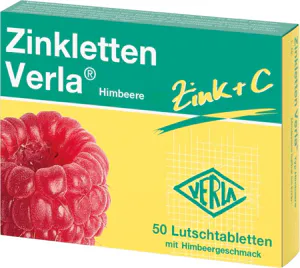 Zinkletten Verla® Himbeere Lutschtabletten, 50 Stück